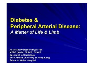 Diabetes & Peripheral Arterial Disease: