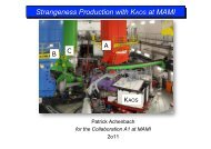 Strangeness Production with KAOS at MAMI - Program