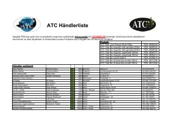 ATC Händlerliste - ATC Group