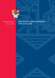 v4 Mental Welfare cover - Mental Welfare Commission for Scotland