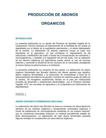 PRODUCCIÃN DE ABONOS ORGANICOS - Bio-Nica.info