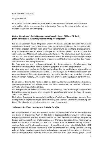 als PDF herunterladen - PrivatÃ¤rztlicher Bundesverband eV