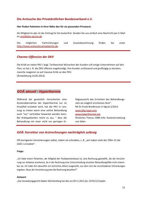 als PDF herunterladen - PrivatÃ¤rztlicher Bundesverband eV