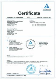 Certificate - Mitsubishi Electric