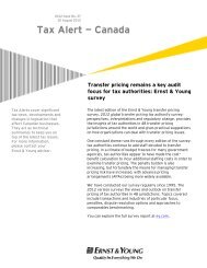 Transfer pricing remains a key audit focus for tax ... - Ernst & Young