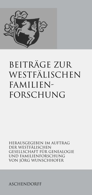 beiträge zur westfälischen familien- forschung - Aschendorff