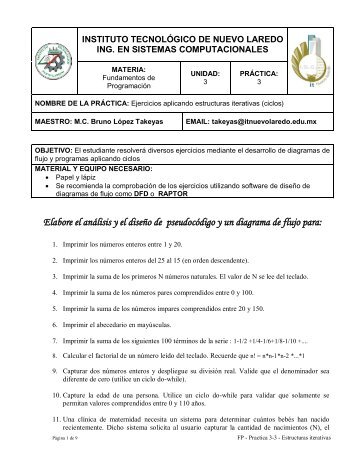 Practica 3-3 - Instituto TecnolÃ³gico de Nuevo Laredo