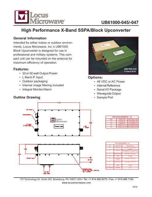 UB61000-045/-047 High Performance X-Band SSPA/Block ... - Codan