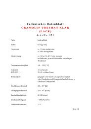 Technisches Datenblatt CRAMOLIN URETHAN KLAR (LACK) Art.