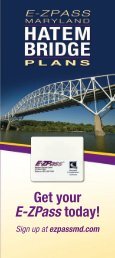 Download the Hatem Bridge Plan Brochure - E-ZPassÂ® Maryland