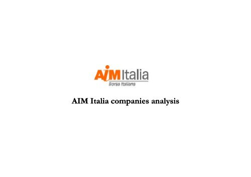 AIM Italia - Ernesto Mocci - Methorios Capital