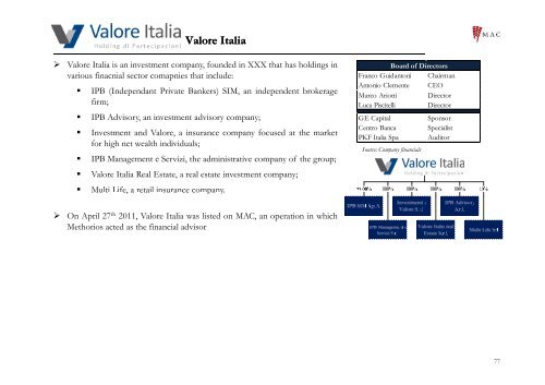 AIM Italia - Ernesto Mocci - Methorios Capital