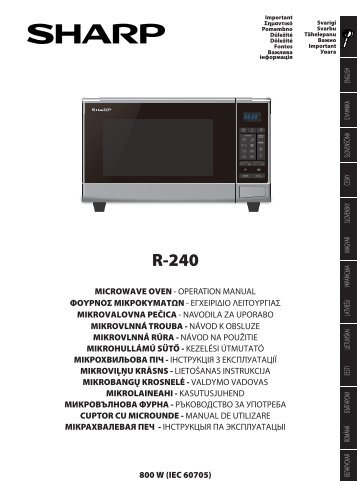 R-240 Operation-Manual SI - Sharp