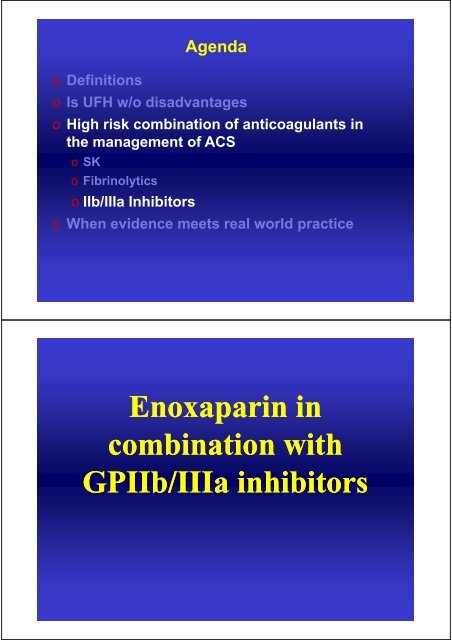 Enoxaparin in ACS