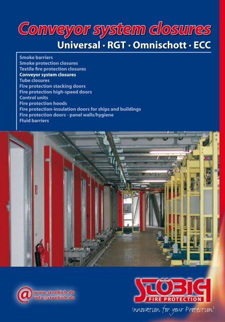 Conveyor system closures - Stoebich Fire Protection