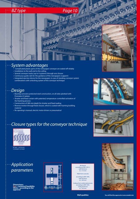 Conveyor system closures - Stoebich Fire Protection