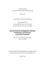 Deutsch (PDF) - Center for Security Studies (CSS) - ETH Zürich