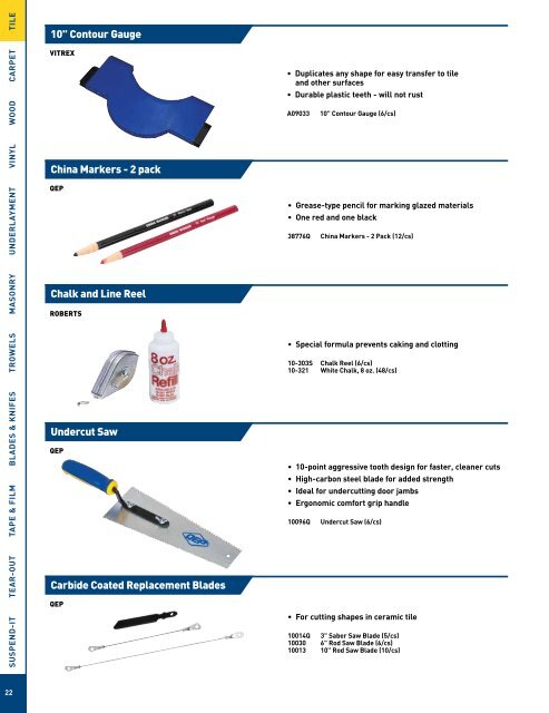 QEP Master Tools Catalog - Porta-Nails