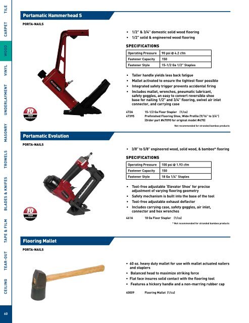 QEP Master Tools Catalog - Porta-Nails