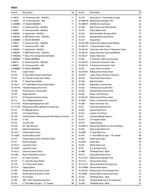 QEP Master Tools Catalog - Porta-Nails