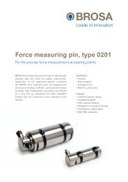 Force measuring pin, type 0201 - Brosa AG