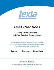 Best Practices - Lexia Learning