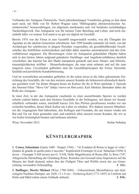 Liste 138 Graphik - International League of Antiquarian Booksellers