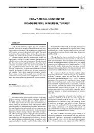 HEAVY-METAL CONTENT OF ROADSIDE SOIL IN MERSIN, TURKEY