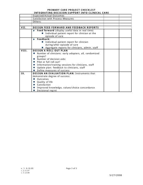 PC Checklist Full Version - Health Care Professionals