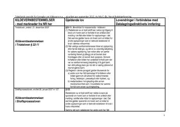 Kildevernbestemmelser i tabell, ajourtfÃ¸rt NEÃ hÃ¸st 2013.pdf - Norsk ...