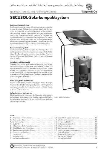 SECUSOL-Solarkompaktsystem - PV Solartechnik