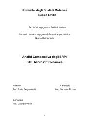 Analisi Comparativa degli ERP: SAP, Microsoft Dynamics - DBGroup ...