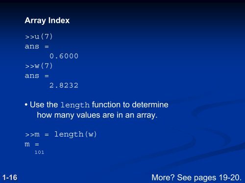 Introduction to MATLAB 7 for Engineers Chapter 1 An ... - FET