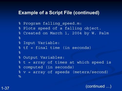 Introduction to MATLAB 7 for Engineers Chapter 1 An ... - FET