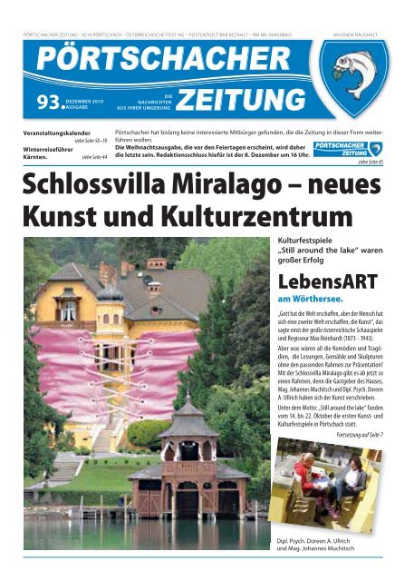 Schlossvilla Miralago - Gemeinde Pörtschach am Wörther See