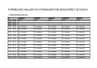 fordeling haller og gymsaler for skoleÃ¥ret 2012/2013 - Songdalen ...