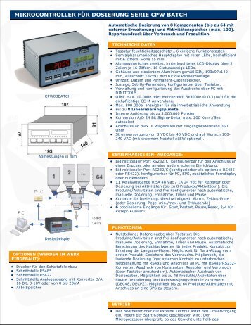 Datenblatt CPW Dosiersteuerung (PDF)