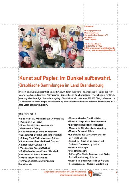 Kunst auf Papier. Im Dunkel aufbewahrt. - Museumsverband ...