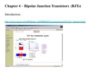Chapter 4 â Bipolar Junction Transistors (BJTs)