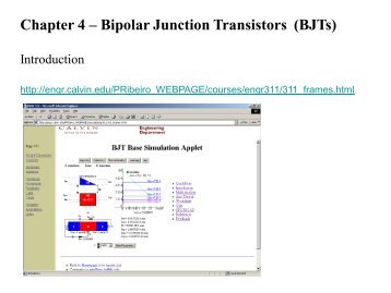 Chapter 4 â Bipolar Junction Transistors (BJTs)