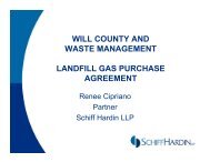 will county and waste management landfill gas purchase agreement