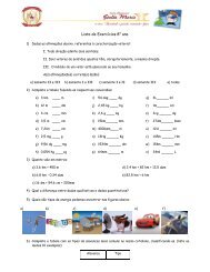 Lista de Exercícios 8° ano - Caldeira Digital