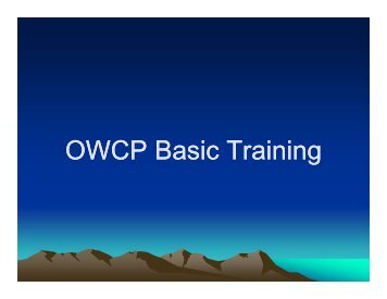 OWCP Basic Training - 15th Annual Federal Workers ...