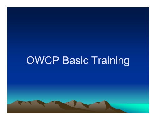 OWCP Basic Training - 15th Annual Federal Workers ...
