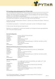 PC-Konfigurationsbeispiele für PYTHA V 19.1 - Pytha Lab GmbH