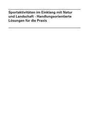 Sportaktivitäten im Einklang mit Natur und Landschaft - ILF - HSR ...