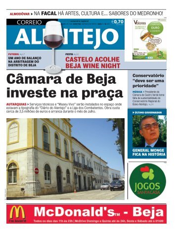 CÃ¢mara de Beja investe na praÃ§a - Correio Alentejo