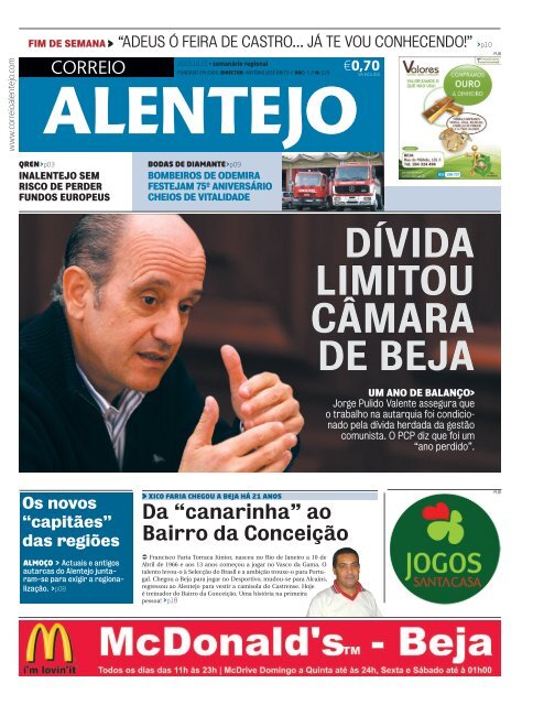 DÃVIDA LIMITOU CÃMARA DE BEJA - Correio Alentejo