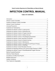 infection control manual - South Carolina Department of Disabilities ...