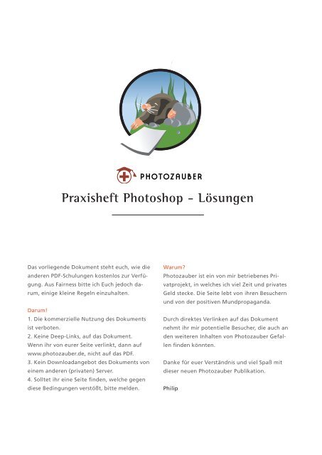 Praxisheft Photoshop - LÃ¶sungen - Philip Fuchslocher Portfolio